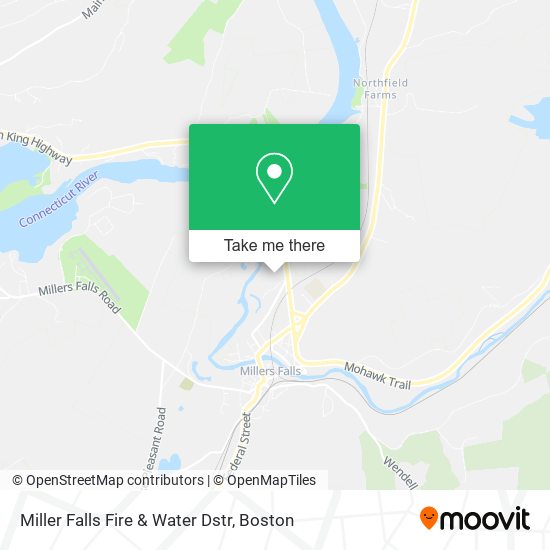 Miller Falls Fire & Water Dstr map