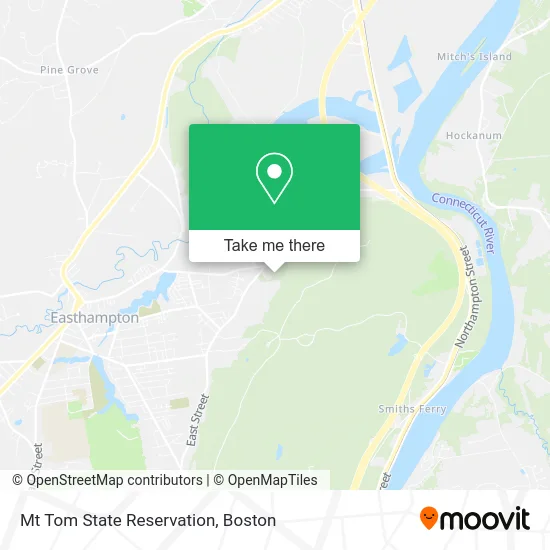Mt Tom State Reservation map
