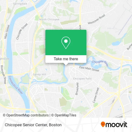 Chicopee Senior Center map