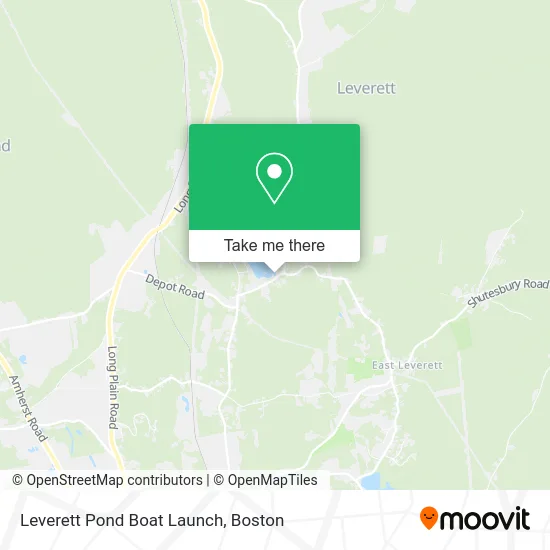 Leverett Pond Boat Launch map