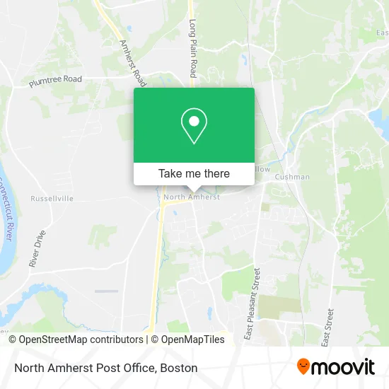 North Amherst Post Office map