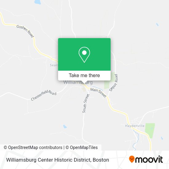 Williamsburg Center Historic District map