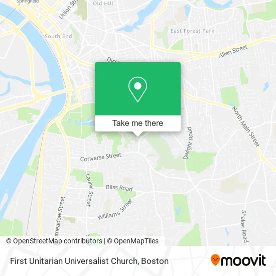 First Unitarian Universalist Church map