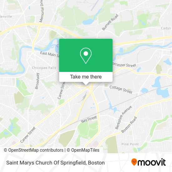 Saint Marys Church Of Springfield map