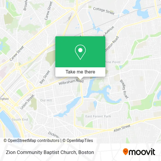 Zion Community Baptist Church map