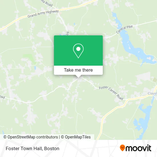 Foster Town Hall map