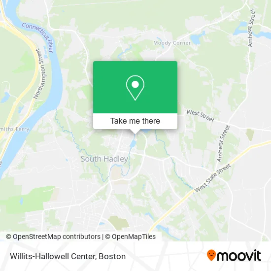 Willits-Hallowell Center map