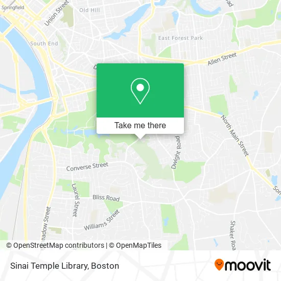 Sinai Temple Library map