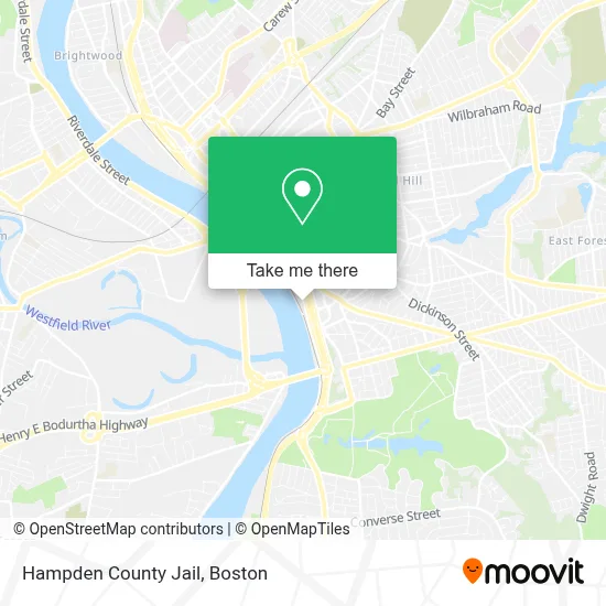 Hampden County Jail map