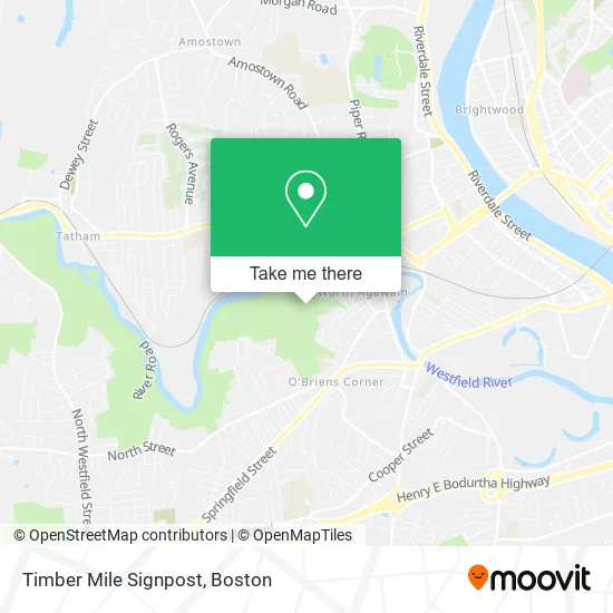 Timber Mile Signpost map