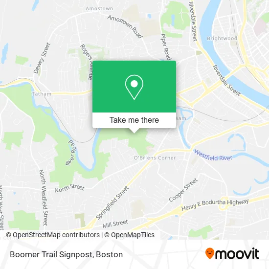 Boomer Trail Signpost map