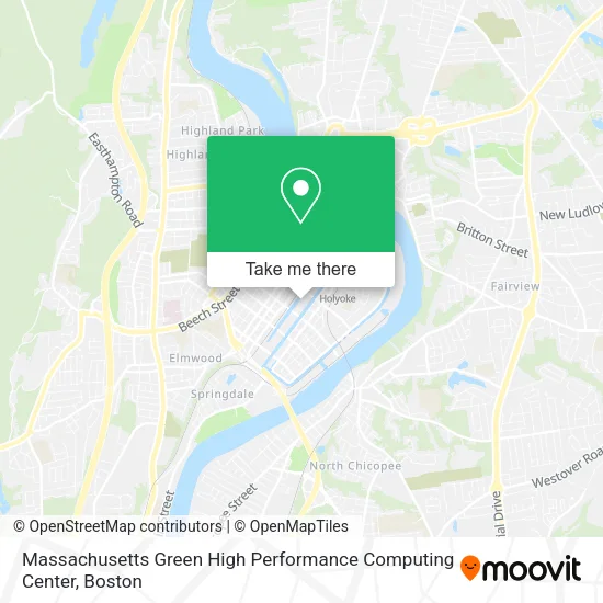 Massachusetts Green High Performance Computing Center map