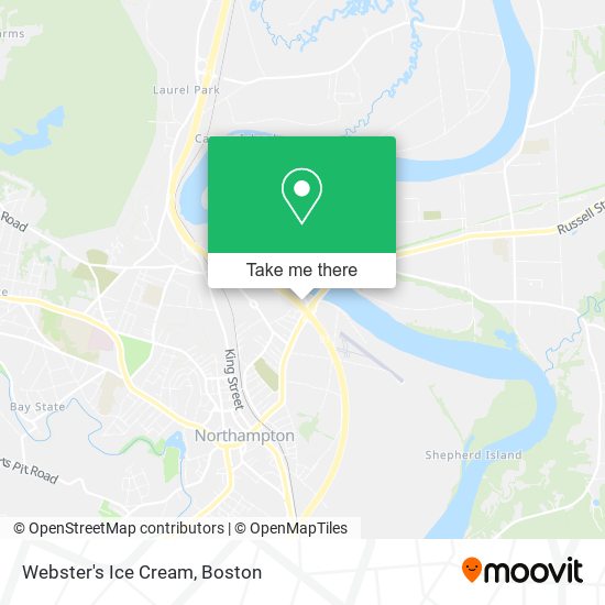 Webster's Ice Cream map