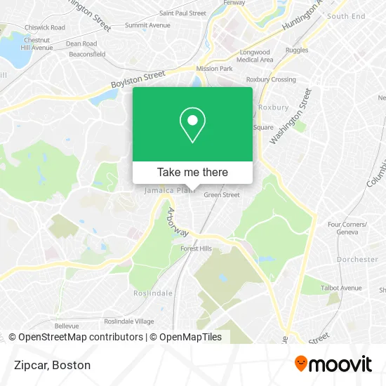 Zipcar map