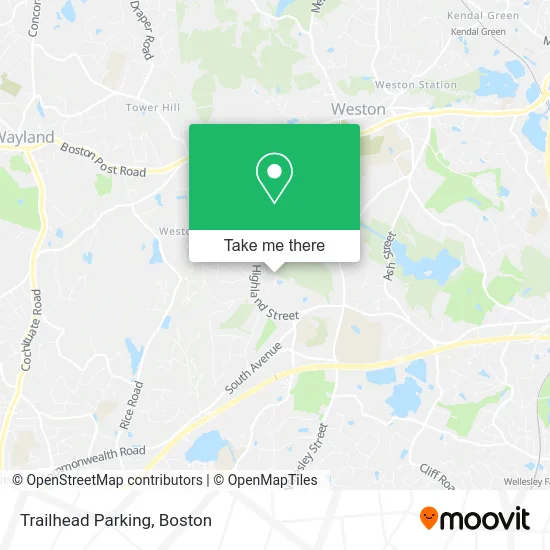 Trailhead Parking map