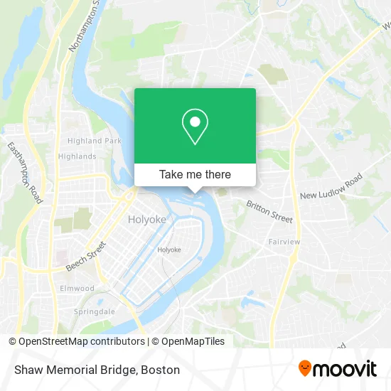 Shaw Memorial Bridge map