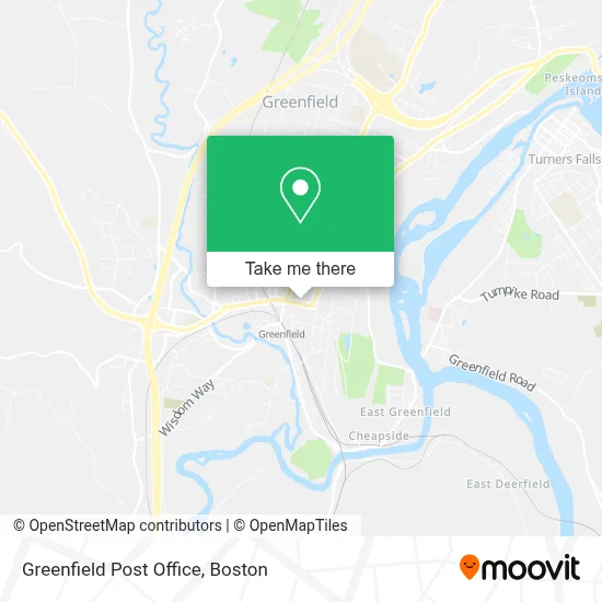 Greenfield Post Office map
