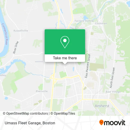 Umass Fleet Garage map
