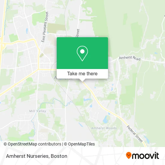 Amherst Nurseries map