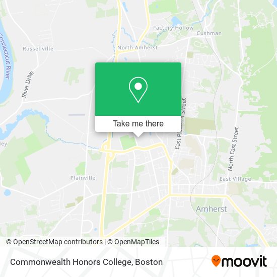 Commonwealth Honors College map