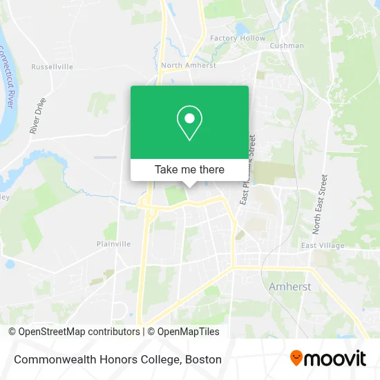 Commonwealth Honors College map