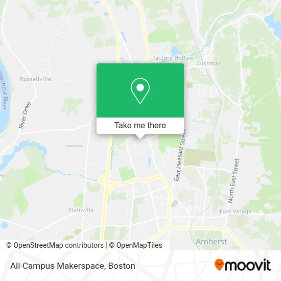 All-Campus Makerspace map