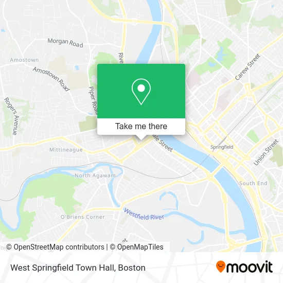 West Springfield Town Hall map