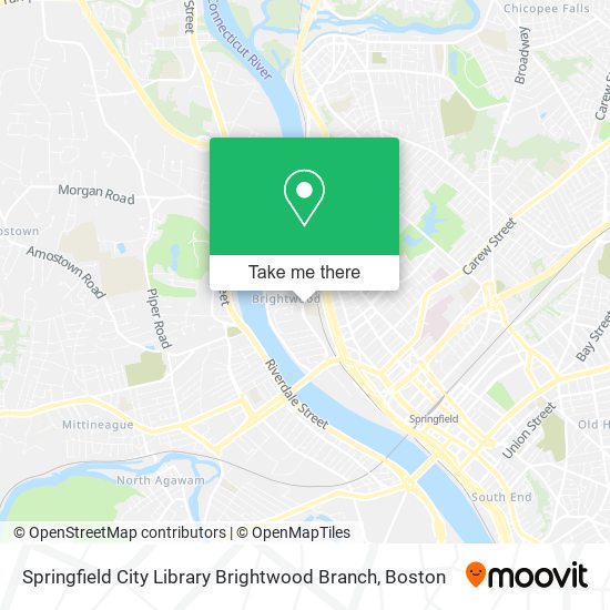 Mapa de Springfield City Library Brightwood Branch