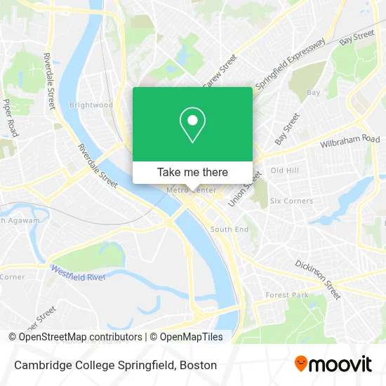 Cambridge College Springfield map