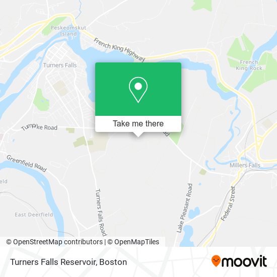 Mapa de Turners Falls Reservoir