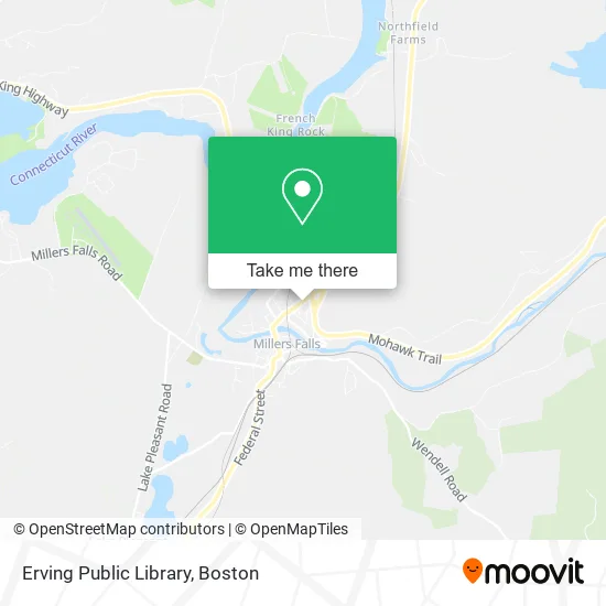 Erving Public Library map