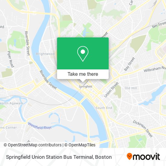 Springfield Union Station Bus Terminal map