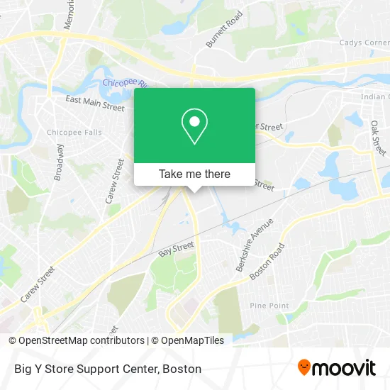 Big Y Store Support Center map