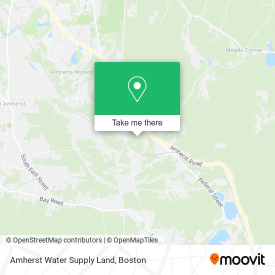 Amherst Water Supply Land map