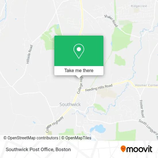 Southwick Post Office map