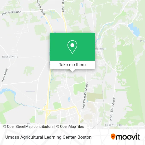 Umass Agricultural Learning Center map