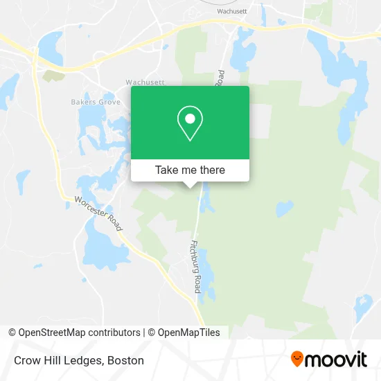 Crow Hill Ledges map
