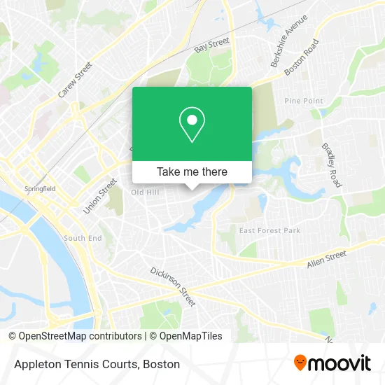 Appleton Tennis Courts map