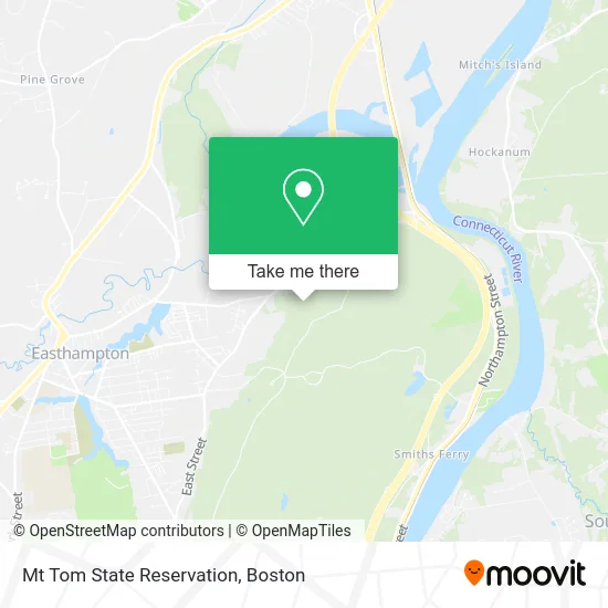 Mt Tom State Reservation map