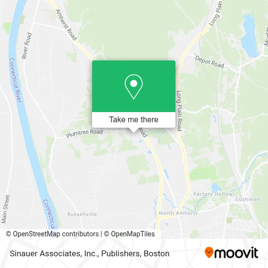 Sinauer Associates, Inc., Publishers map
