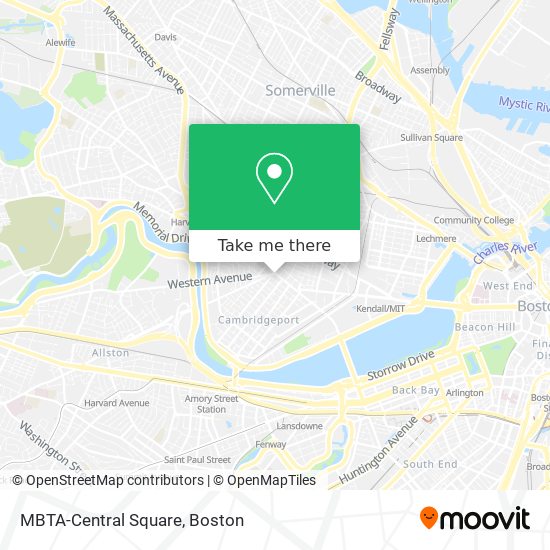 Mapa de MBTA-Central Square