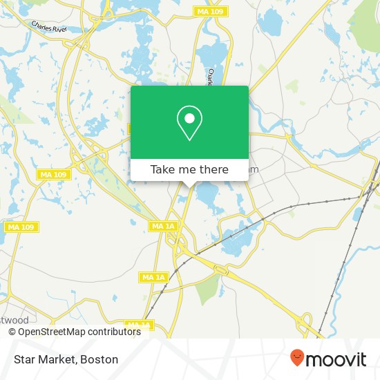 Star Market map
