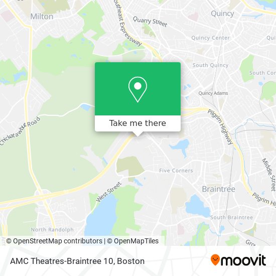 Mapa de AMC Theatres-Braintree 10