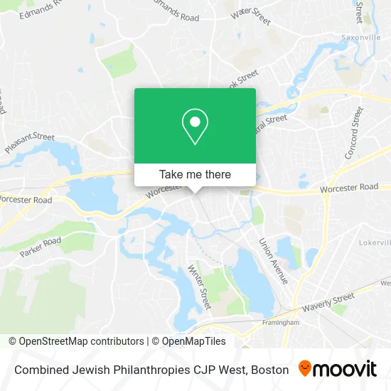 Combined Jewish Philanthropies CJP West map