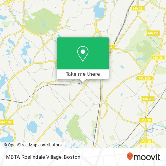 MBTA-Roslindale Village map