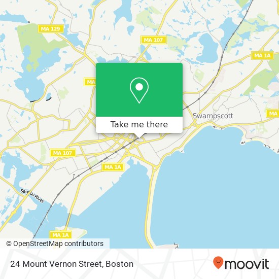 Mapa de 24 Mount Vernon Street