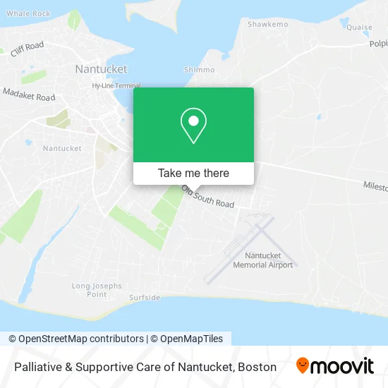 Palliative & Supportive Care of Nantucket map