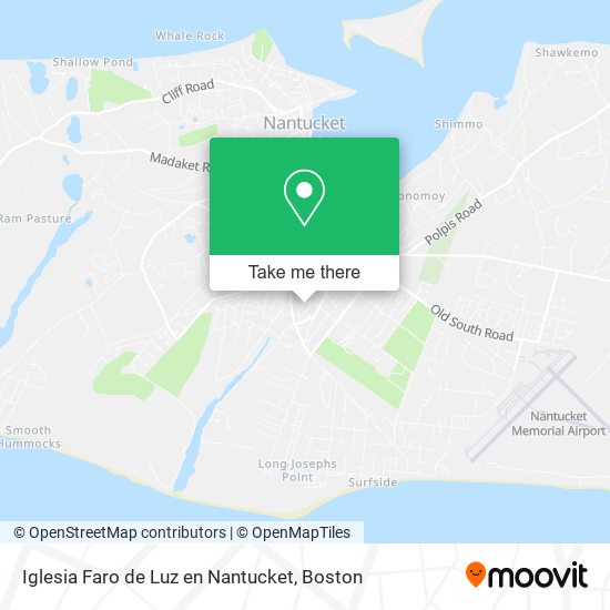 Mapa de Iglesia Faro de Luz en Nantucket