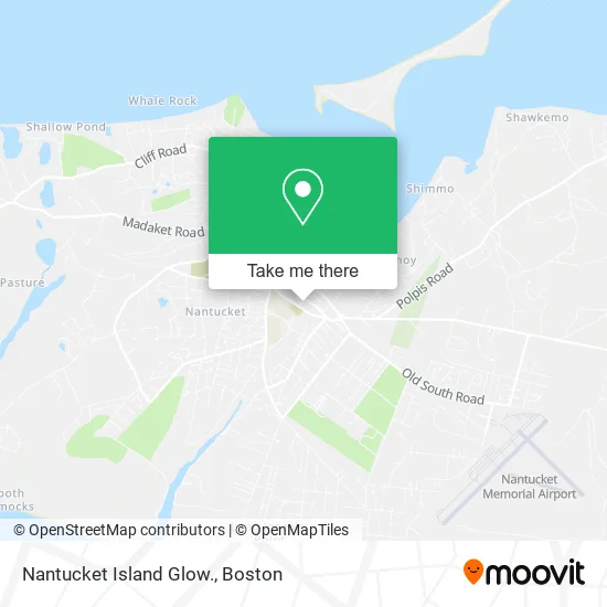 Nantucket Island Glow. map