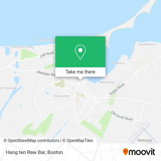 Hang ten Raw Bar map